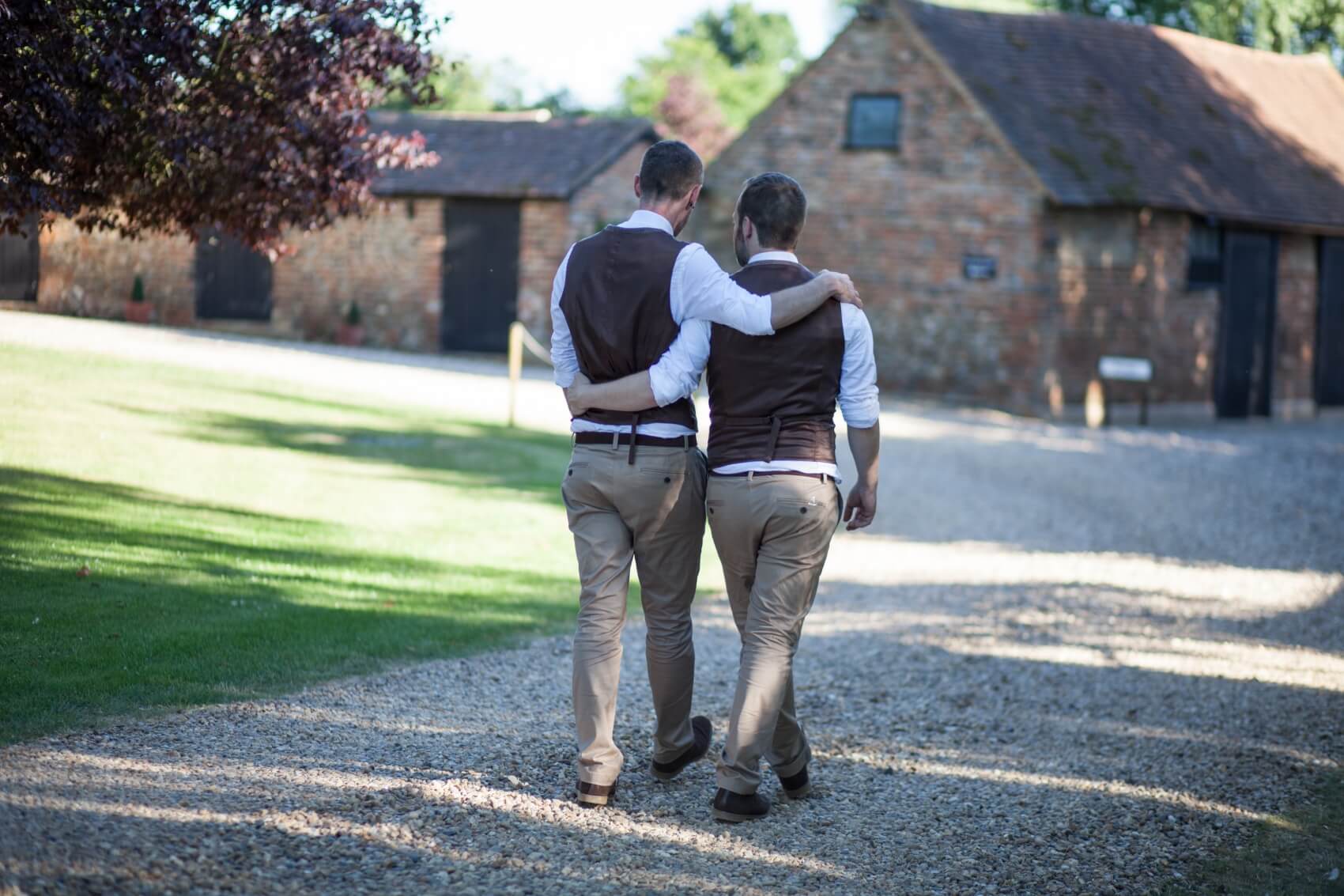 Same sex ceremony at the Priory Barns in Hertfordshire