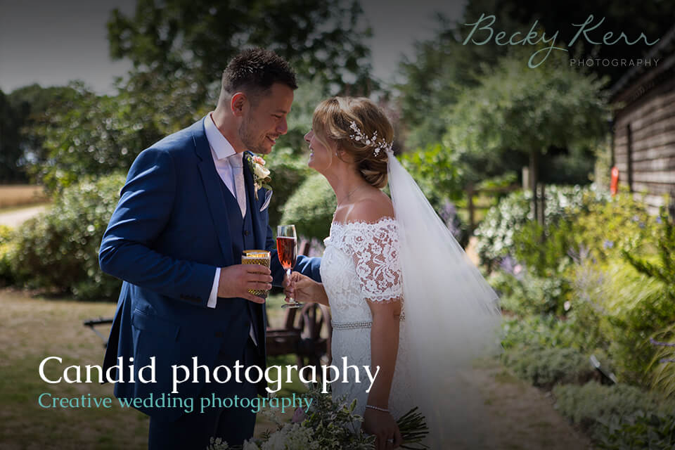 Candid photo example of creative wedding photography