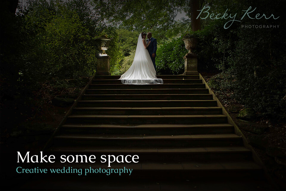 How to use space in creative wedding photography