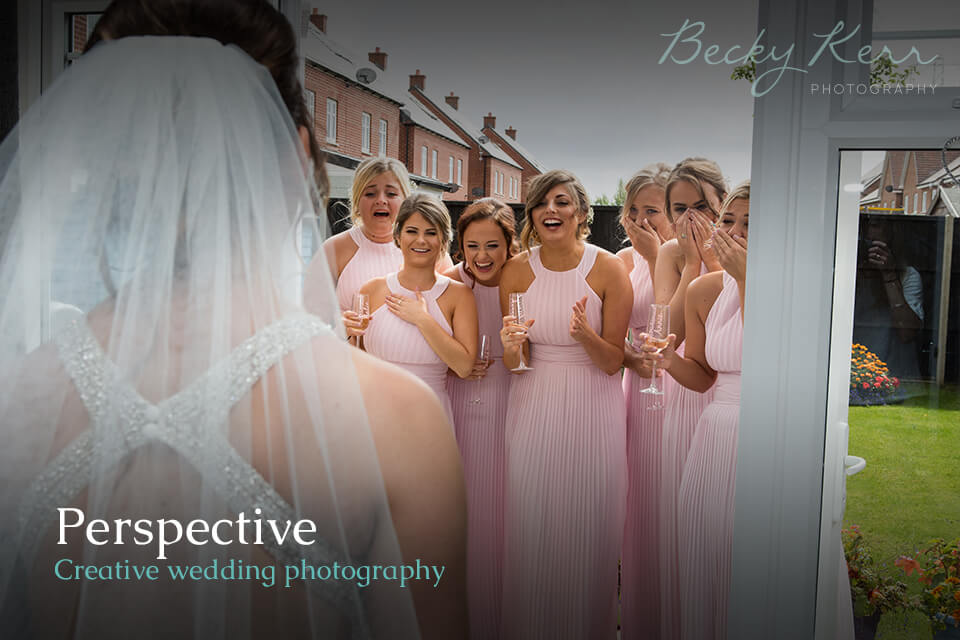 An example of how to use perspective in creative wedding photography