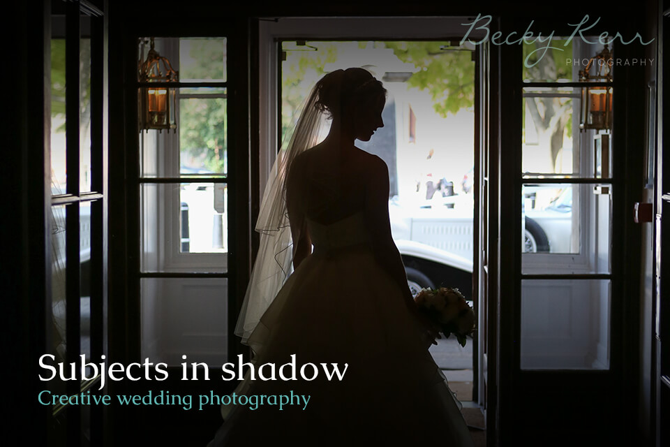 Subjects in shadow a creative wedding photography example