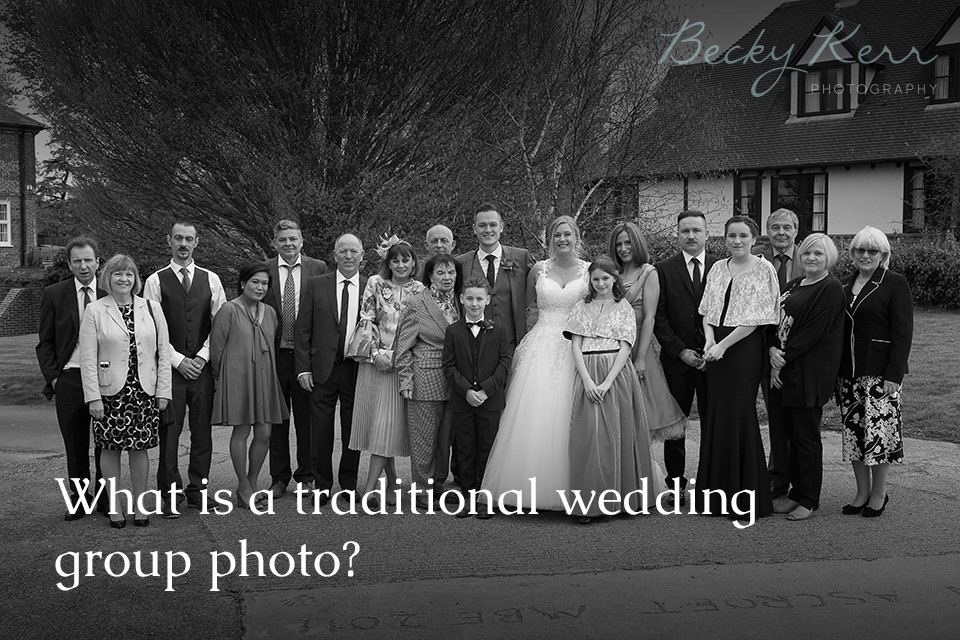 What is a traditional wedding group photo?