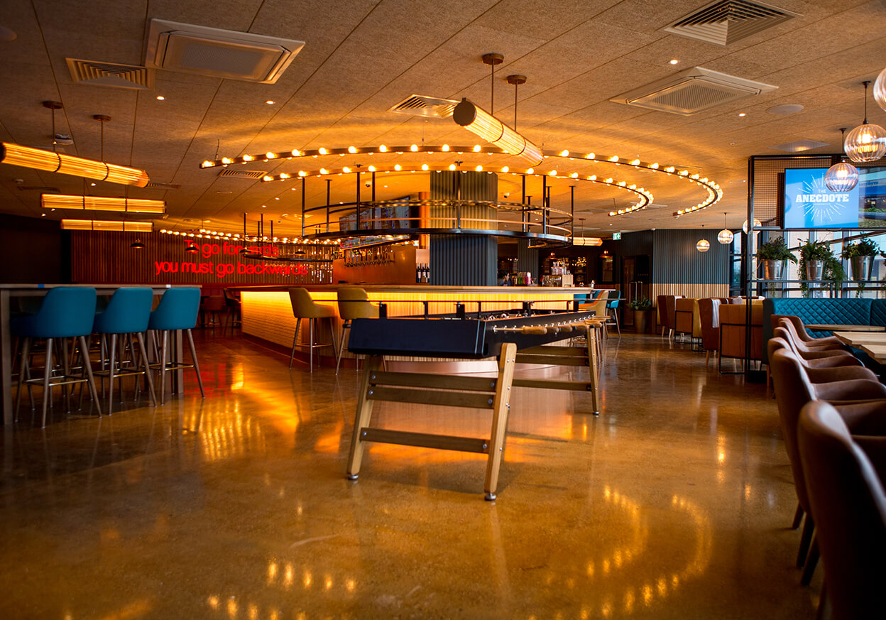 Empty dinning area of a resturant