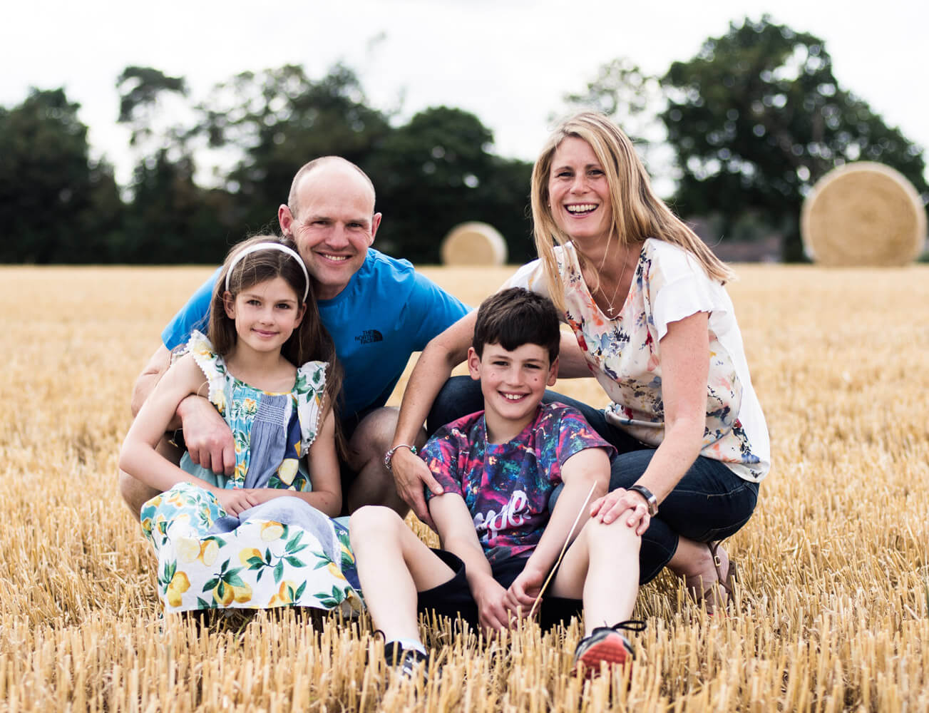 Becky Kerr with her family