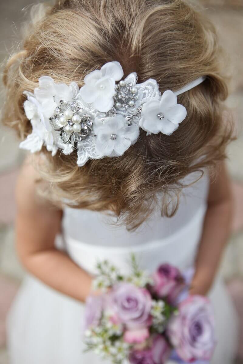 Flower girl at Moggerhanger Park Bedfordshire 