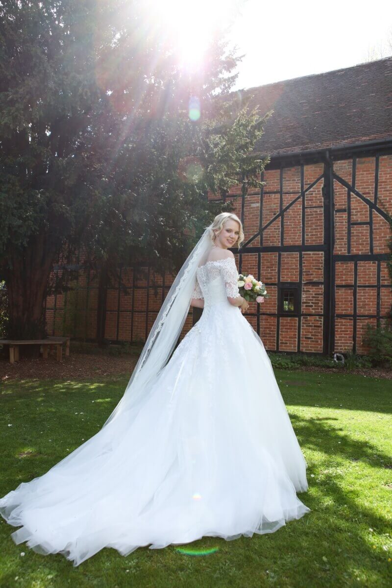 Summer bride at The Barns Hotel Bedford