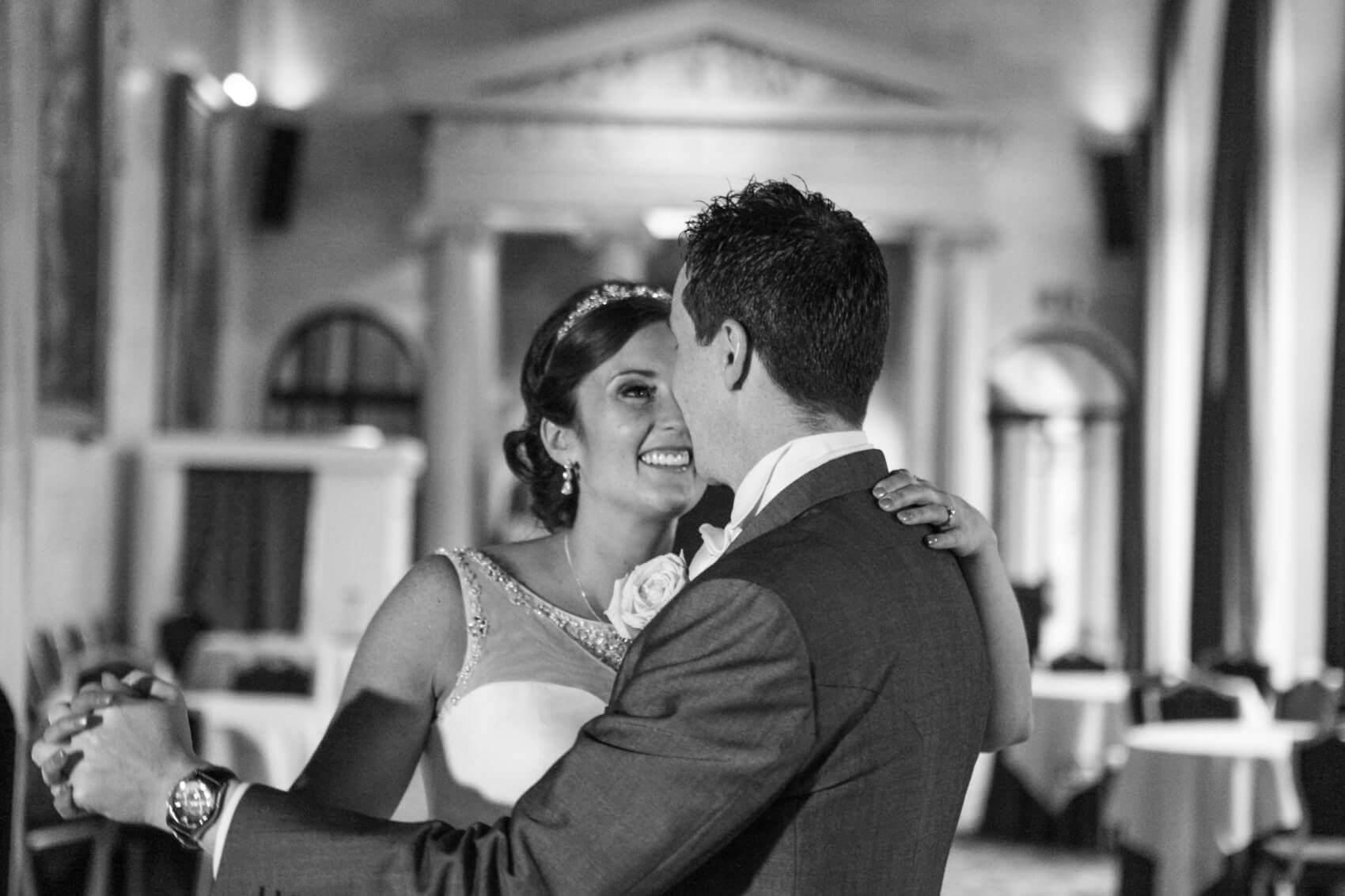 Bride and groom doing the 1st dance at the Sculpture Gallery 